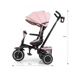 MILLY MALLY 6191 Rowerek trójkołowy Stanley Rubber New Pink