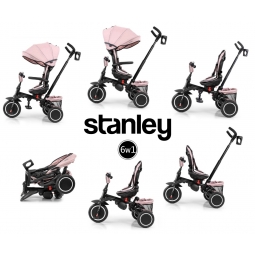 MILLY MALLY 6191 Rowerek trójkołowy Stanley Rubber New Pink