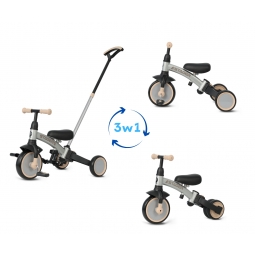 MILLY MALLY 6280 Rowerek trójkołowy Stager 3w1 silver