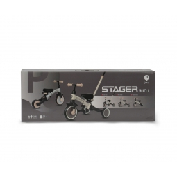 MILLY MALLY 6280 Rowerek trójkołowy Stager 3w1 silver