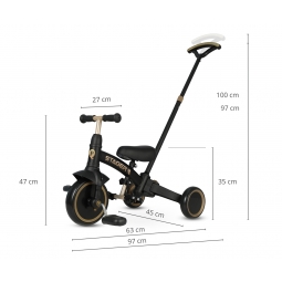 MILLY MALLY 6276 Rowerek trójkołowy Stager 3w1 Platinum