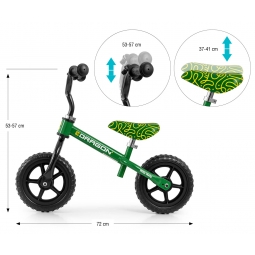 MILLY MALLY 6345 Rowerek biegowy DRAGON green