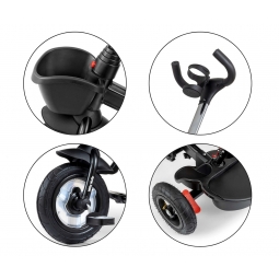 MILLY MALLY 6181 Rowerek trójkołowy Movi black-pink 5w1