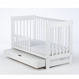 DREWEX Łóżeczko tapczanik IVE biały + szuflada