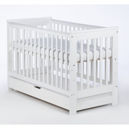 DREWEX Łóżeczko tapczanik IVE biały + szuflada