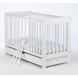 DREWEX Łóżeczko tapczanik IVE biały + szuflada