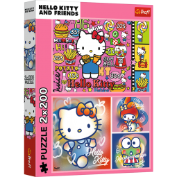 TREFL 13336 Puzzle 2x200 Hello Kitty i przyjaciele