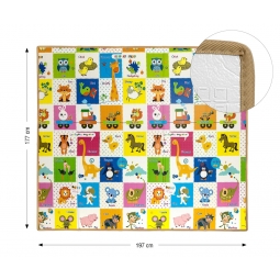 MILLY MALLY 6435 Mata piankowa składana play Colourful Animals T1