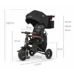 MILLY MALLY 6308 Qplay Rowerek Trójkołowy Nova Deluxe Black
