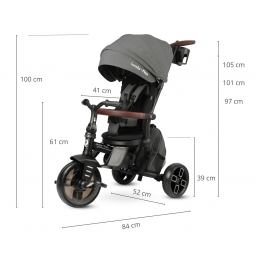 MILLY MALLY 6340 Qplay Rowerek Trójkołowy Comfo Max Grey