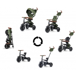 MILLY MALLY 6298 Qplay Rowerek Trójkołowy Rito Deluxe Rubber Olive