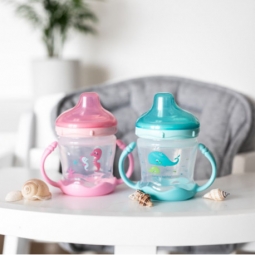 CANPOL 57/300 Kubek niekapek LOVE&SEA 180ml różowy