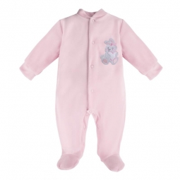 EWA 930026 NEWBORN Pajac welur róż 62