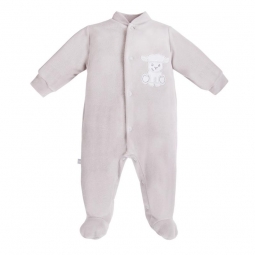 EWA 930033 NEWBORN Pajac welur szary 56