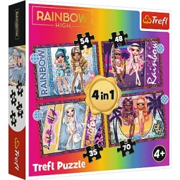 TREFL 34614 Puzzle 4w1 Modne laleczki LOL
