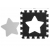 MILLY MALLY 5613  Mata piankowa puzzle 25szt. Jolly 3x3 Shapes - grey