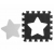 MILLY MALLY 5613  Mata piankowa puzzle 25szt. Jolly 3x3 Shapes - grey