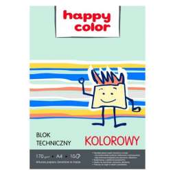 BLOK TECHNICZNY KOLOR A4 10 ARKUSZY 10643 HAPPY COLOR