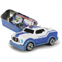 TRANSFORMERS STRONGARM POJAZD W BLASZANYM PUDEŁKU + OBRAZEK 3D