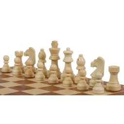 SZACHY MAGNETYCZNE INTARSJOWANE 31 cm (mahoń/klon)