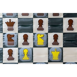 SZACHY DEMONSTRACYJNE ZWIJANE XXL - WTYKANE (szachownica + figury + torba)