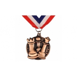 Medal szachowy okrągły - złoty
