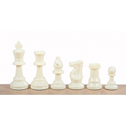 Figury szachowe Staunton nr 4, białe/czarne (król 78 mm) - szachy plastikowe