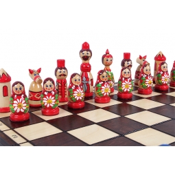 SZACHY BABUSZKI ZIELONE (42x42cm)