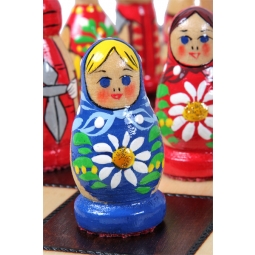 SZACHY BABUSZKI NIEBIESKIE (42x42cm)