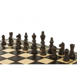ZESTAW DREWNIANY 3 w 1 (40x40cm) SZACHY + WARCABY + BACKGAMMON