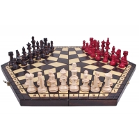 Szachy dla trójki graczy - duże (54x47cm)
