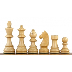 Figury Szachowe German Knight Akacja indyjska/Bukszpan 3,75 cala Rzeźbione Drewniane