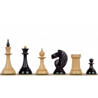 Figury szachowe Queen's Gambit 1957 Bukszpan hebanizowany 4 cale