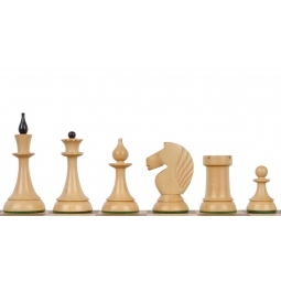 Figury szachowe Queen's Gambit 1957 Bukszpan hebanizowany 4 cale