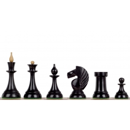 Figury szachowe Queen's Gambit 1957 Bukszpan hebanizowany 4 cale