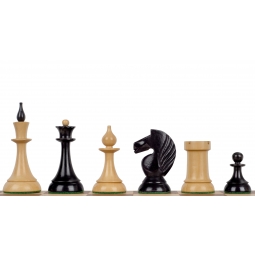 Figury szachowe Queen's Gambit 1957 Bukszpan hebanizowany 4 cale