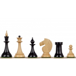 Figury szachowe Queen's Gambit 1957 Bukszpan hebanizowany 4 cale