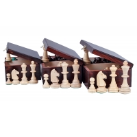 Drewniany kuferek No7 z figurami Staunton
