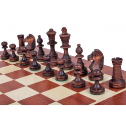 Drewniany kuferek No7 z figurami Staunton