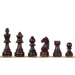 Zestaw szachowy turniejowy - figury szachowe drewniane CHW26 JM z dodatkowymi hetmanami (król 90 mm) + szachownica tekturowa składana o polu 55 mm + w