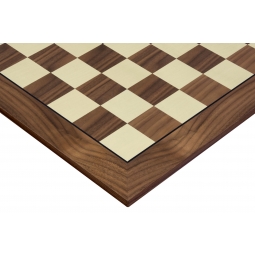 Deska szachowa nr 5+ z czarną ramką (bez opisu) orzech/klon (intarsja) - Ekskluzywna