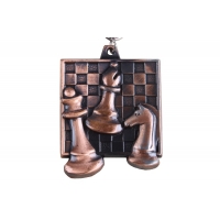 Medal szachowy kwadratowy - brązowy