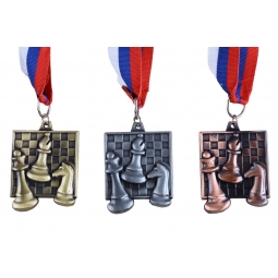 Medal szachowy kwadratowy - brązowy