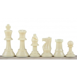 Figury szachowe Staunton nr 3, białe/czarne (król 64 mm)