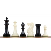 Figury szachowe Collector Staunton nr 6, białe/czarne, dociążane metalem (król 98 mm)