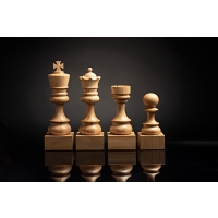 Puchar szachowy drewniany - Biała wieża