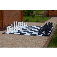 Szachownica XXL+ do szachów / warcabów plenerowych / żywych szachów (pole 50 x 50 cm)