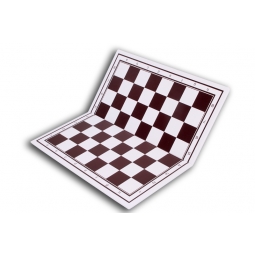 Dwustronna plastikowa deska: szachy + młynek, (32,5x32,5cm),składana, biało - brązowa