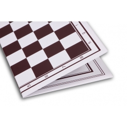 Dwustronna plastikowa deska: szachy + młynek, (32,5x32,5cm),składana, biało - brązowa