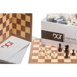 DGT CLUB PACK  (10 x zestaw: figury + szachownice)